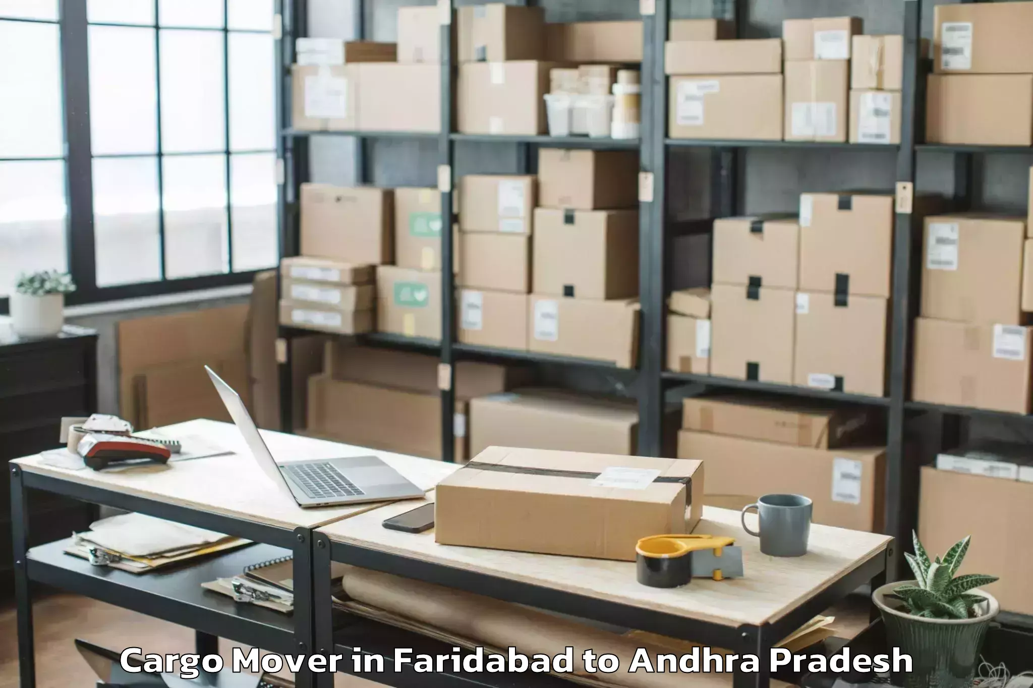 Top Faridabad to Galiveedu Cargo Mover Available